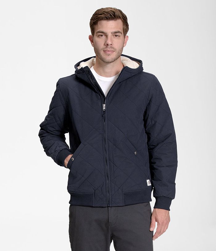 The North Face Cuchillo Insulated Full Zip Hoodie Mens Puffer Jacket Navy 826519-CNY